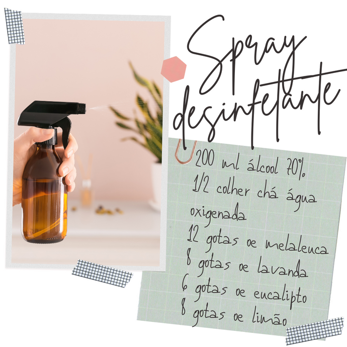 SPRAY DESINFETANTE com óleos essenciais!