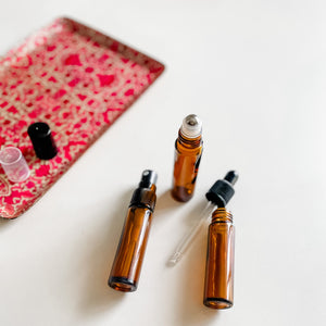 TRIO frascos | vidro âmbar 10mL (KIT com 3)