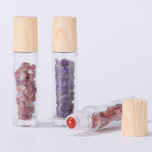 Carregar imagem no visualizador da galeria, frasco ROLL-ON | tampa bambu + pedra natural (PRONTA ENTREGA!)