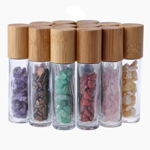 Carregar imagem no visualizador da galeria, frasco ROLL-ON | tampa bambu + pedra natural (PRONTA ENTREGA!)