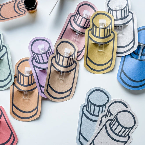 cartão MINI GARRAFA COLOR | para frascos flaconete (KIT com 20)