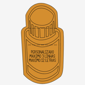cartão MINI GARRAFA KRAFT | para frascos flaconete (KIT com 20)