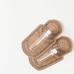 cartão MINI GARRAFA KRAFT | para frascos flaconete (KIT com 20)