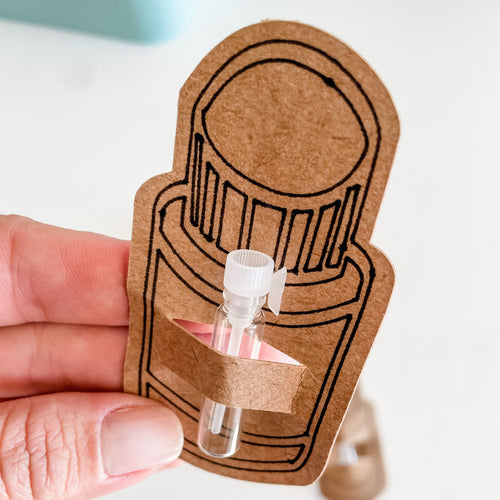 KIT cartão + MINI FLACONETE | amostra (KIT com 10)