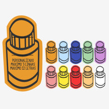 Carregar imagem no visualizador da galeria, cartão MINI GARRAFA COLOR | para frascos flaconete (KIT com 20)