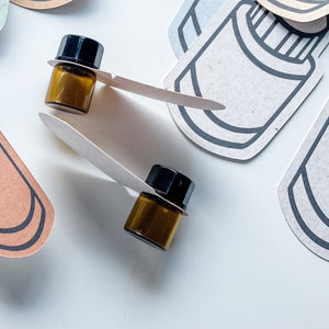 KIT tag + mini frasco | amostra gotejador R.13 (KIT com 10)