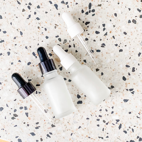 frasco vidro BRANCO FOSCO | conta-gotas (20mL)