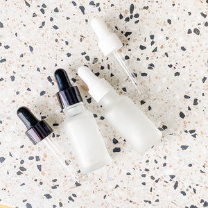 frasco vidro BRANCO FOSCO | conta-gotas (20mL)