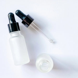 frasco vidro BRANCO FOSCO | conta-gotas (20mL)